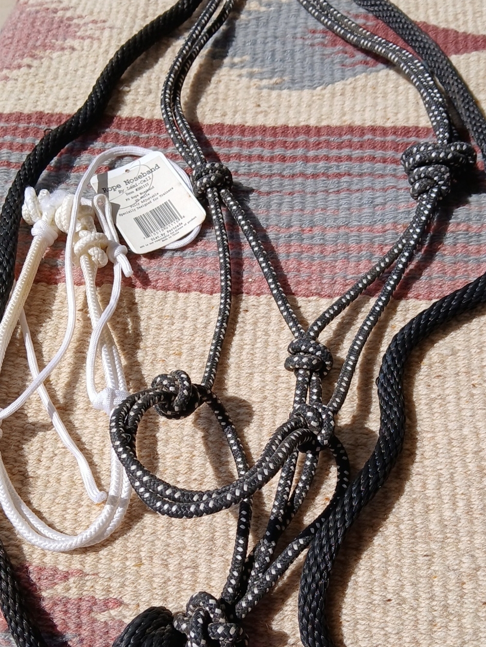 Black & White Rope Horsehead Lead — Women Accessories
